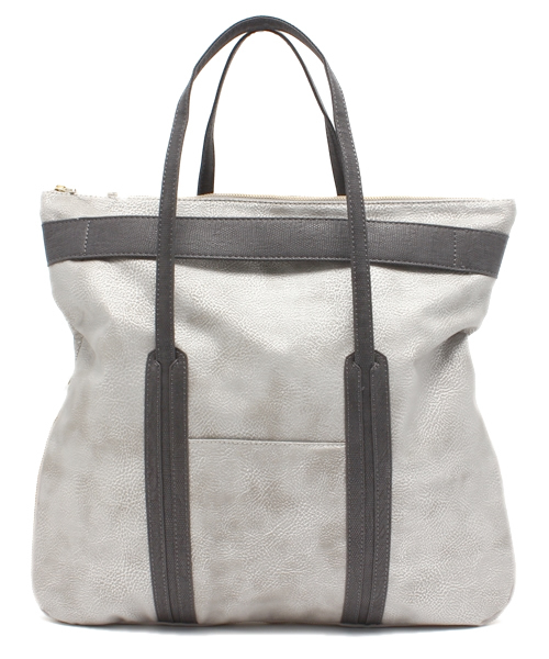 PAPILLONNER（パピヨネ）の「ZIPビッグトート（トートバッグ・レディース・シルバー/アクア・FREE）」の2枚目の写真
