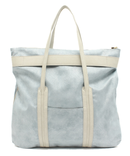 PAPILLONNER（パピヨネ）の「ZIPビッグトート（トートバッグ・レディース・シルバー/アクア・FREE）」の8枚目の写真