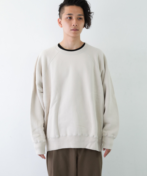 KAZUYUKI KUMAGAI ATTACHMENT(カズユキクマガイアタッチメント)の「コールドダイ裏毛 L/Sスウェット(スウェット・メンズ・オフホワイト/ライトブラウン/ライトベージュ/ライトブルー・1/2/3)」の17枚目の写真