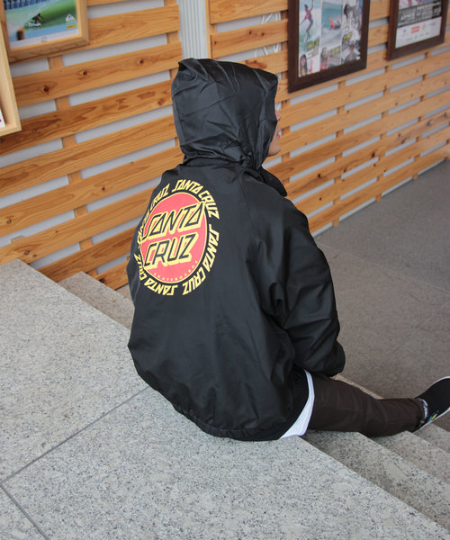 美品◾️STP 総柄ロゴ×黒ブラック スウィングトップ ワークジャケット L 別注ウォームアップジャケット SANTACRUZ 50293101（ブルゾン）｜SANTA