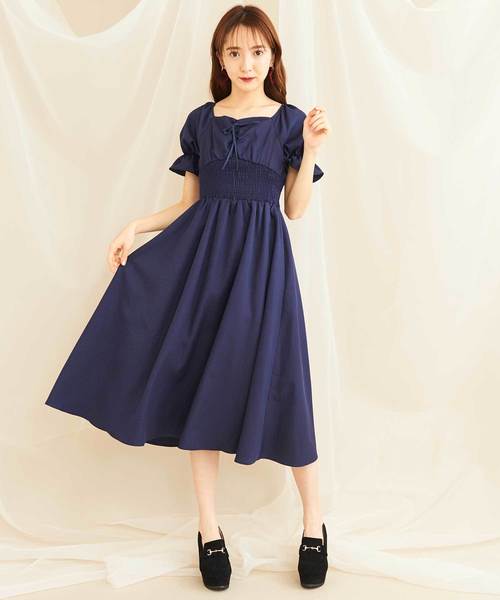 セール ワンピース ワンピース ボリュームスリーブチェックワンピース ワンピース Titty Co ティティーアンドコー のファッション