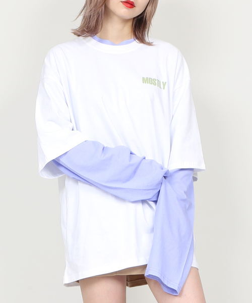 WEGO(ウィゴー)の「DING/MOSTLY Tシャツ(Tシャツ/カットソー・メンズ・ホワイト/イエロー/ブルー・FREE)」の2枚目の写真