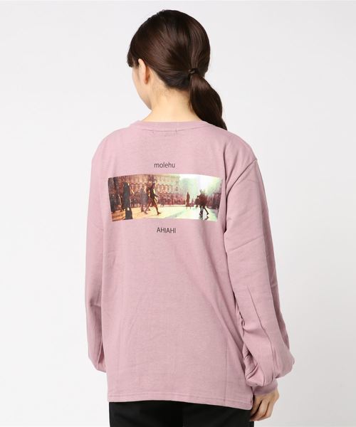 SpRay(スプレイ)の「BACK転写ボリュームスリーブロングTシャツ(Tシャツ/カットソー・レディース・ダークベージュ/オフホワイト/ピンク/チャコールグレー/ブラック・FREE)」の8枚目の写真