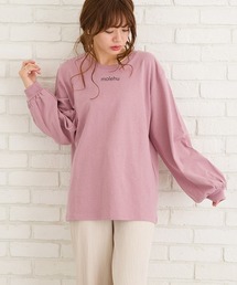 BACK転写ボリュームスリーブロングTシャツ