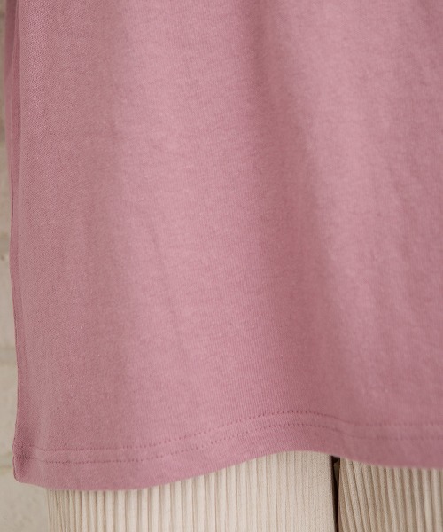 SpRay(スプレイ)の「BACK転写ボリュームスリーブロングTシャツ(Tシャツ/カットソー・レディース・ダークベージュ/オフホワイト/ピンク/チャコールグレー/ブラック・FREE)」の13枚目の写真