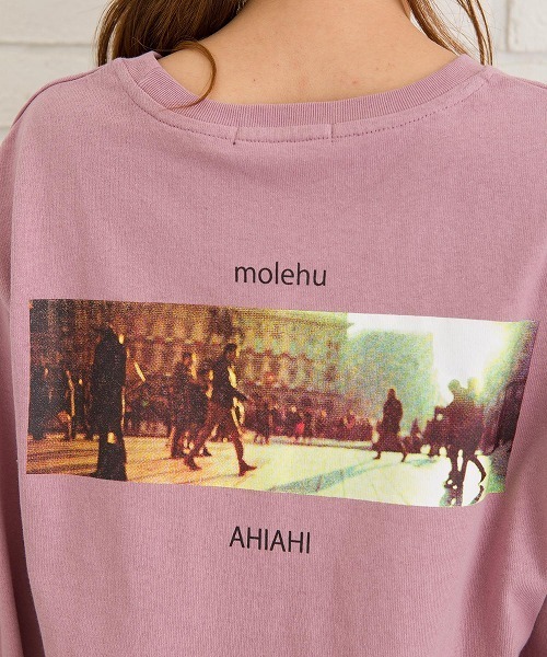 SpRay(スプレイ)の「BACK転写ボリュームスリーブロングTシャツ(Tシャツ/カットソー・レディース・ダークベージュ/オフホワイト/ピンク/チャコールグレー/ブラック・FREE)」の12枚目の写真