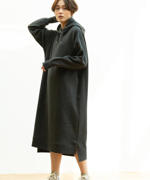 Coen コーエン の ムック本掲載 Cvcサイドスリットフーディーワンピース パーカーワンピース ワンピース Wear