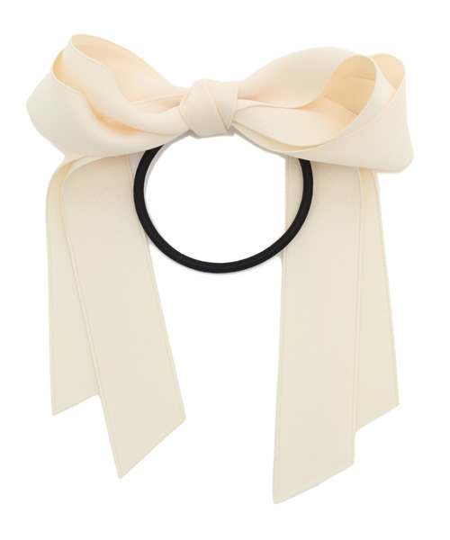 WEGO（ウィゴー）の「WEGO/リボンヘアゴム（ヘアゴム・レディース・オフホワイト/イエロー/ピンク/ネイビー・FREE）」の2枚目の写真