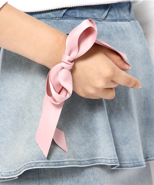 WEGO（ウィゴー）の「WEGO/リボンヘアゴム（ヘアゴム・レディース・オフホワイト/イエロー/ピンク/ネイビー・FREE）」の8枚目の写真