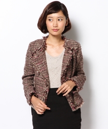 にこ　グレースコンチネンタル　ツイードライダースジャケット 高級ツイードライダース グレースコンチネンタル