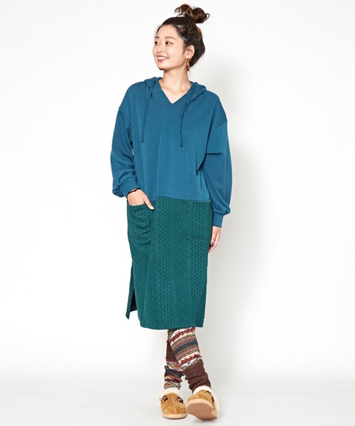 チャイハネ Yul 裏起毛パーカーワンピース ワンピース チャイハネ チャイハネ のファッション通販 Zozotown