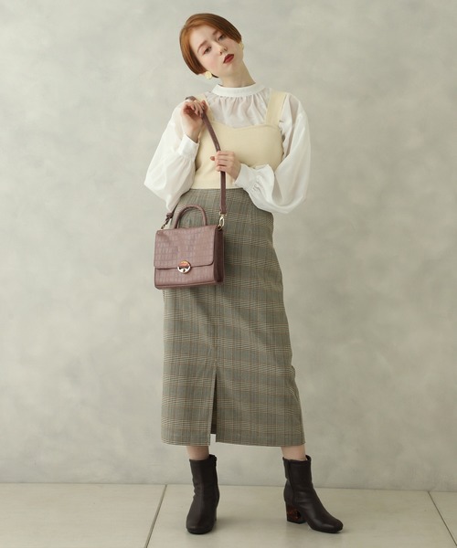 one after another NICE CLAUP（ワンアフターアナザーナイスクラップ）の「2Wayクロコスクエアバッグ（ショルダーバッグ・レディース・モカ/ベージュ/カーキ/アイボリー・FREE）」の21枚目の写真