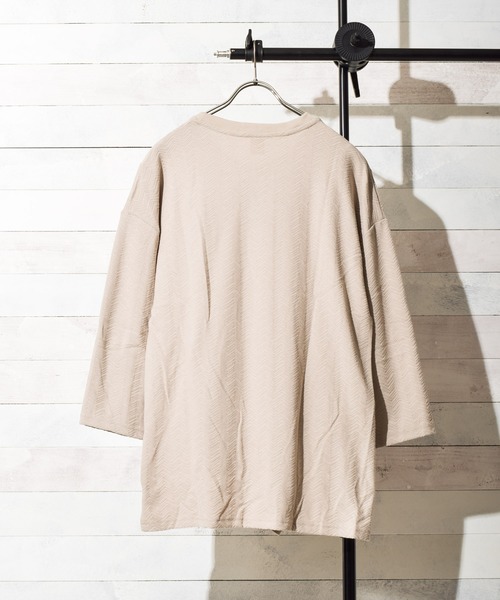 TRAP/U (トラップユー)の「【69】【TRAP/U】 切替8分カットソー(Tシャツ/カットソー・レディース・ホワイト/ベージュ/モカ/ライトピンク・MEDIUM/LARGE)」の5枚目の写真