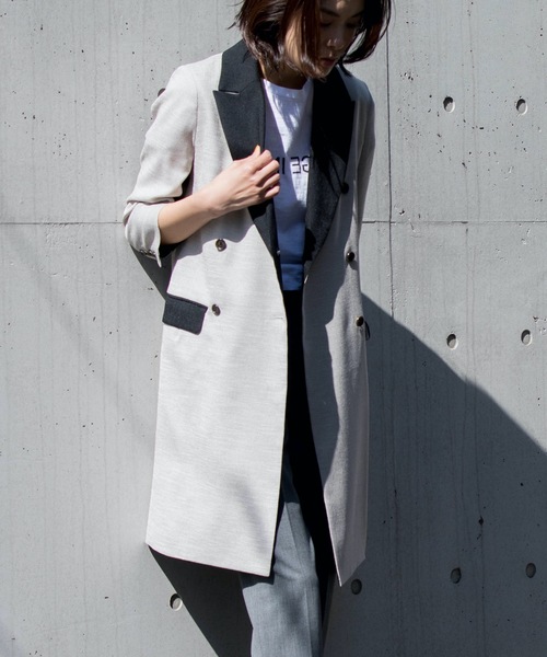 miniyu(ミニュウ)の「La SRIC/カラーブロックロングジャケット(その他アウター)」 - WEAR