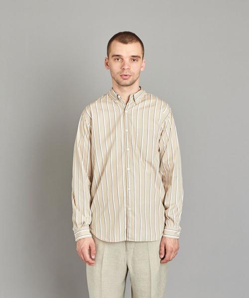 Steven Alan（スティーブンアラン）の「＜Steven Alan＞ GIZA 92 T/C STRIPE SINGLE NEEDLE SHIRT/シャツ（シャツ/ブラウス・メンズ・ベージュ/ホワイト・LARGE/X-LARGE/MEDIUM/SMALL）」の6枚目の写真