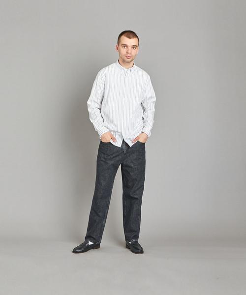 Steven Alan（スティーブンアラン）の「＜Steven Alan＞ GIZA 92 T/C STRIPE SINGLE NEEDLE SHIRT/シャツ（シャツ/ブラウス・メンズ・ベージュ/ホワイト・LARGE/X-LARGE/MEDIUM/SMALL）」の5枚目の写真