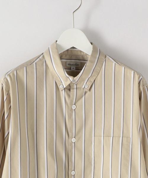 Steven Alan（スティーブンアラン）の「＜Steven Alan＞ GIZA 92 T/C STRIPE SINGLE NEEDLE SHIRT/シャツ（シャツ/ブラウス・メンズ・ベージュ/ホワイト・LARGE/X-LARGE/MEDIUM/SMALL）」の14枚目の写真