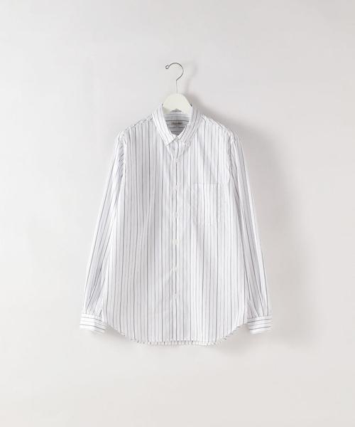 Steven Alan（スティーブンアラン）の「＜Steven Alan＞ GIZA 92 T/C STRIPE SINGLE NEEDLE SHIRT/シャツ（シャツ/ブラウス・メンズ・ベージュ/ホワイト・LARGE/X-LARGE/MEDIUM/SMALL）」の10枚目の写真
