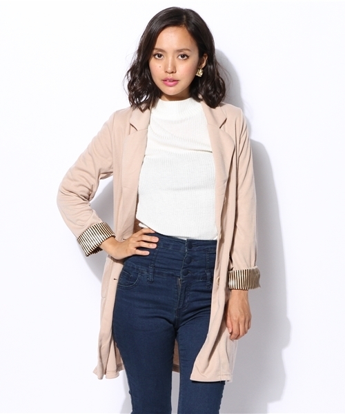 VENCEEXCHANGE（ヴァンスエクスチェンジ）の「カットチェスターコート（チェスターコート・レディース・ブラック/ネイビー/キャメル・LARGE/MEDIUM）」の3枚目の写真