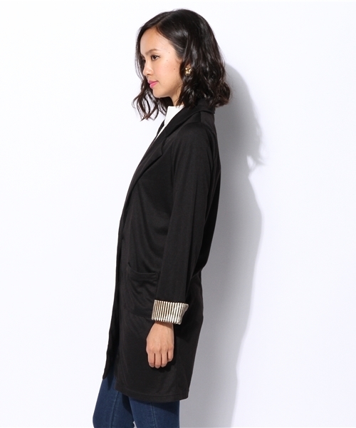 VENCEEXCHANGE（ヴァンスエクスチェンジ）の「カットチェスターコート（チェスターコート・レディース・ブラック/ネイビー/キャメル・LARGE/MEDIUM）」の5枚目の写真