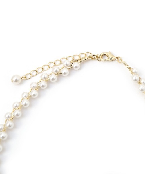 colleca la（コレカラ）の「2連パールチョーカー（ネックレス・レディース・シルバー/ゴールド・ﾌﾘ-）」の3枚目の写真