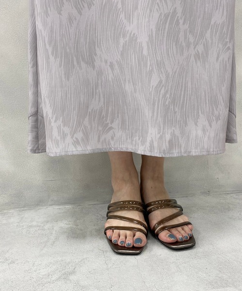 natural couture（ナチュラルクチュール）の「チューブヒモサンダル（サンダル・レディース・クリアブラック/ベージュ系その他/グリーン系その他/グリーン系その他2/ホワイト系その他・M/L）」の3枚目の写真