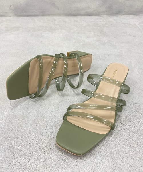 natural couture（ナチュラルクチュール）の「チューブヒモサンダル（サンダル・レディース・クリアブラック/ベージュ系その他/グリーン系その他/グリーン系その他2/ホワイト系その他・M/L）」の12枚目の写真