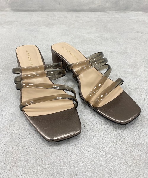 natural couture（ナチュラルクチュール）の「チューブヒモサンダル（サンダル・レディース・クリアブラック/ベージュ系その他/グリーン系その他/グリーン系その他2/ホワイト系その他・M/L）」の6枚目の写真