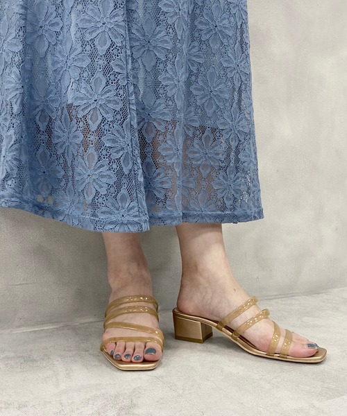 natural couture（ナチュラルクチュール）の「チューブヒモサンダル（サンダル・レディース・クリアブラック/ベージュ系その他/グリーン系その他/グリーン系その他2/ホワイト系その他・M/L）」の10枚目の写真