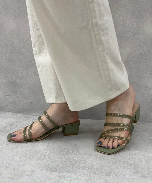 natural couture（ナチュラルクチュール）の「チューブヒモサンダル（サンダル・レディース・クリアブラック/ベージュ系その他/グリーン系その他/グリーン系その他2/ホワイト系その他・M/L）」の13枚目の写真