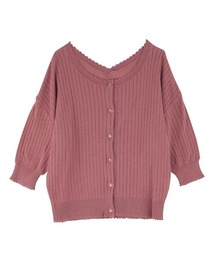 axes femme | スカラップデザインニットＣＤ(カーディガン/ボレロ)