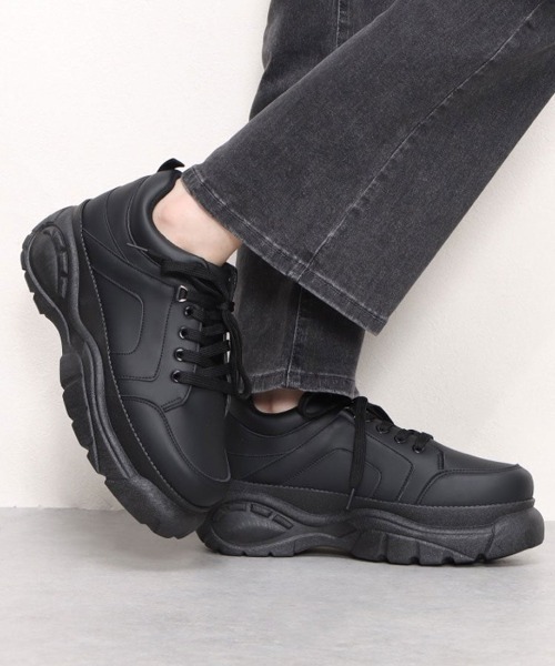 LOVEHUNTER（ラブハンター）の「Love Hunter / 厚底ボリュームソール ダッドスニーカー(1530)（スニーカー・レディース・ホワイト/ブラック/ブラック×ブラック/ベージュ・LL/M/L/S/40/41/42/44/43/SS）」の3枚目の写真