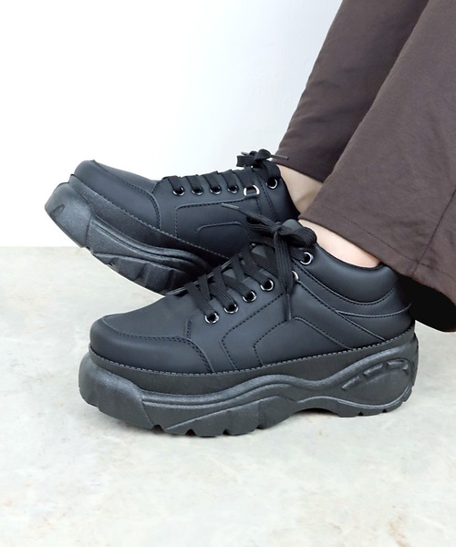 LOVEHUNTER（ラブハンター）の「Love Hunter / 厚底ボリュームソール ダッドスニーカー(1530)（スニーカー・レディース・ホワイト/ブラック/ブラック×ブラック/ベージュ・LL/M/L/S/40/41/42/44/43/SS）」の7枚目の写真