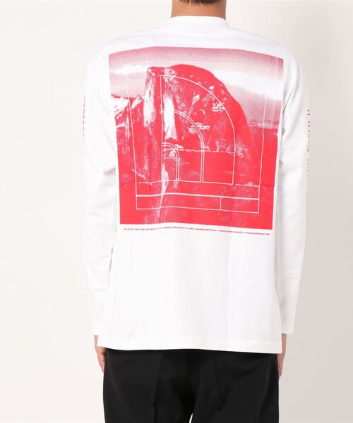 THE NORTH FACE（ザノースフェイス）の「THE NORTH FACE/ノースフェイス　ロングスリーブスリーブグラフィックTシャツ　NT32042（Tシャツ/カットソー・メンズ・ブラック/ホワイト系その他/カーキ・M/L/XL/S）」の7枚目の写真