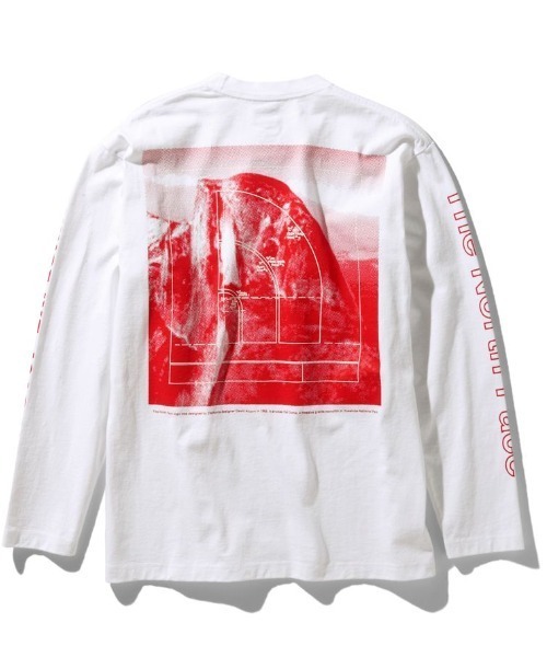THE NORTH FACE（ザノースフェイス）の「THE NORTH FACE/ノースフェイス　ロングスリーブスリーブグラフィックTシャツ　NT32042（Tシャツ/カットソー・メンズ・ブラック/ホワイト系その他/カーキ・M/L/XL/S）」の2枚目の写真