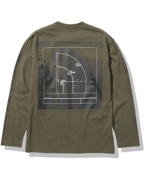 THE NORTH FACE（ザノースフェイス）の「THE NORTH FACE/ノースフェイス　ロングスリーブスリーブグラフィックTシャツ　NT32042（Tシャツ/カットソー・メンズ・ブラック/ホワイト系その他/カーキ・M/L/XL/S）」の3枚目の写真