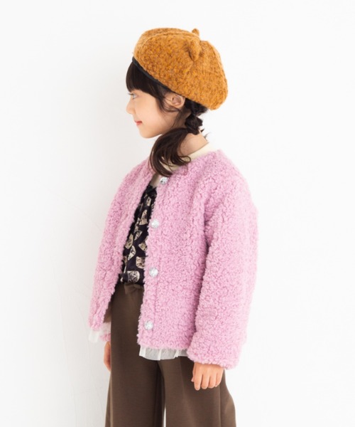 nino（ニノ）の「[48-54cm]ねこ耳ベレー帽　ループウール（ハンチング/ベレー帽・キッズ・キャメル/ブラック・48-50/50-52/52-54）」の7枚目の写真