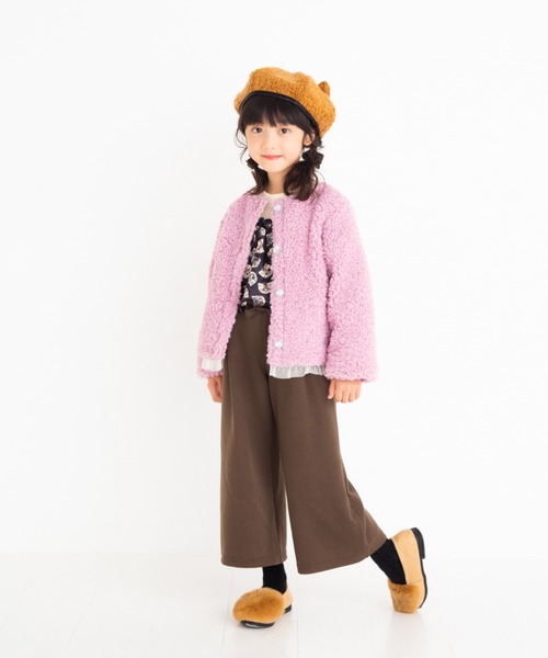 nino（ニノ）の「[48-54cm]ねこ耳ベレー帽　ループウール（ハンチング/ベレー帽・キッズ・キャメル/ブラック・48-50/50-52/52-54）」の5枚目の写真