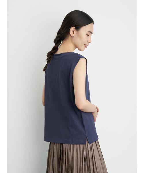 AMERICAN HOLIC（アメリカンホリック）の「ボートネックノースリーブカットプルオーバー　＊〇（Tシャツ/カットソー・レディース・その他7/オフホワイト/ブルー/マルチ/キャメル・M/L）」の13枚目の写真