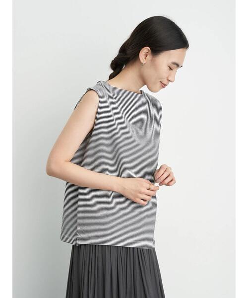 AMERICAN HOLIC（アメリカンホリック）の「ボートネックノースリーブカットプルオーバー　＊〇（Tシャツ/カットソー・レディース・その他7/オフホワイト/ブルー/マルチ/キャメル・M/L）」の16枚目の写真