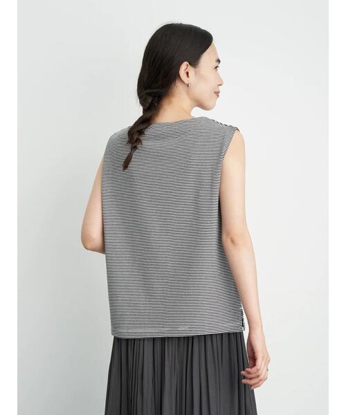 AMERICAN HOLIC（アメリカンホリック）の「ボートネックノースリーブカットプルオーバー　＊〇（Tシャツ/カットソー・レディース・その他7/オフホワイト/ブルー/マルチ/キャメル・M/L）」の17枚目の写真