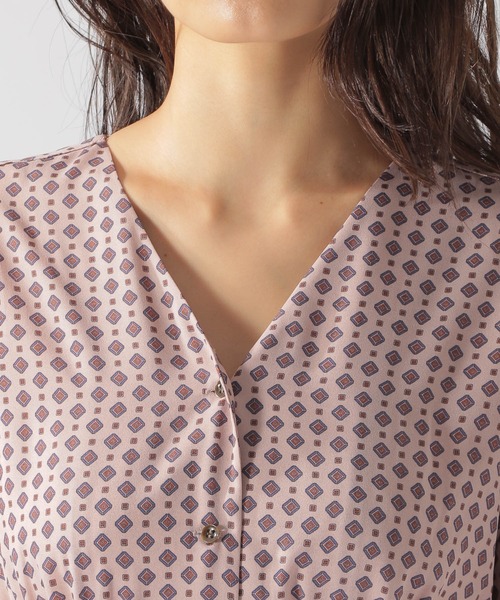 BAYFLOW（ベイフロー）の「ヴィンテージライクワンピース（ワンピース・レディース・ベージュ/ピンク・SMALL/MEDIUM）」の8枚目の写真