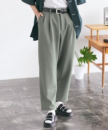 梨地ルーズリラックス テパードワイドパンツ EMMA CLOTHES