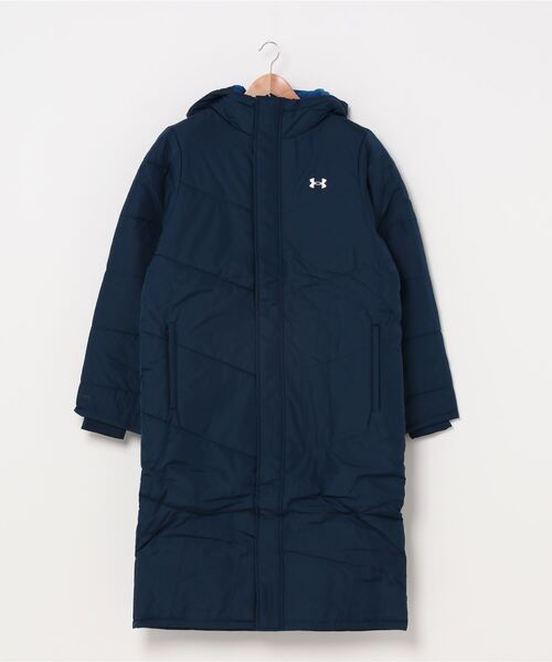 UNDER ARMOUR(アンダーアーマー)の「UAビッグロゴ ロングコート(トレーニング/メンズ)(Tシャツ/カットソー・メンズ・ネイビー/ブラック・MD/3XL/XL/SM/XXL/LG)」の4枚目の写真