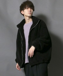SITRY | Shaggy boa bicolor  blouson/シャギーボア フリース バイカラーブルゾン(ブルゾン)