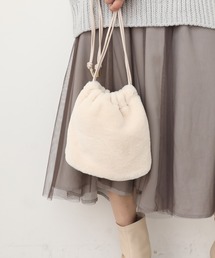 one after another NICE CLAUP | フェイクファー巾着バッグ(ショルダーバッグ)