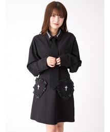 Jamie エーエヌケー（ジェイミーエーエヌケー）の「クロスモチーフハートポケットスカート（スカート・レディース）」