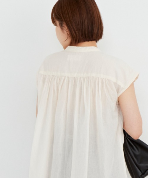 Auntie Rosa Holiday（アンティローザホリデー）の「コットンフレンチスリーブブラウス（シャツ/ブラウス・レディース・ホワイト/ブラック/ベージュ/ブルー/グリーン・FREE）」の14枚目の写真