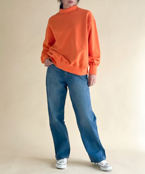 ottilie（オティーリエ）の「モックネック袖口ロゴプルオーバー（スウェット・レディース・アイボリー/オレンジ/ベージュ・FREE）」の8枚目の写真