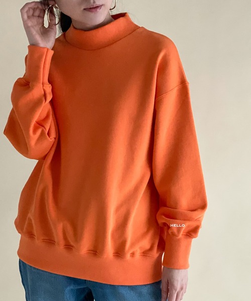 ottilie（オティーリエ）の「モックネック袖口ロゴプルオーバー（スウェット・レディース・アイボリー/オレンジ/ベージュ・FREE）」の21枚目の写真